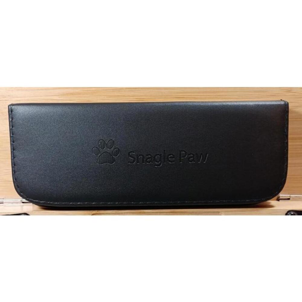 Snagle Paw Black Leather Dog‎ Grooming Tool Case